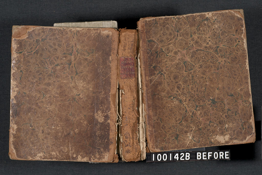 Before treatment, showing binding condition.